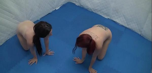  Naked Woman vs Woman Wrestling Competition